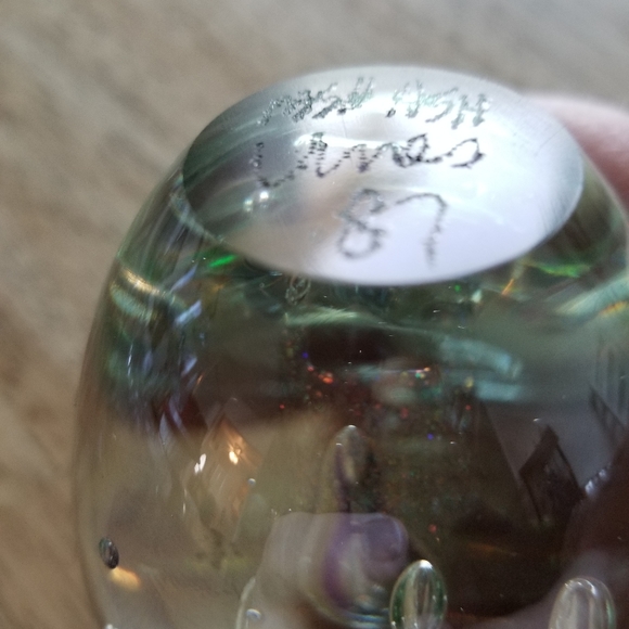 MSH ASH 1987 Vines Art Glass Apple 3 1/4" x 2 3/8" - Picture 8 of 15